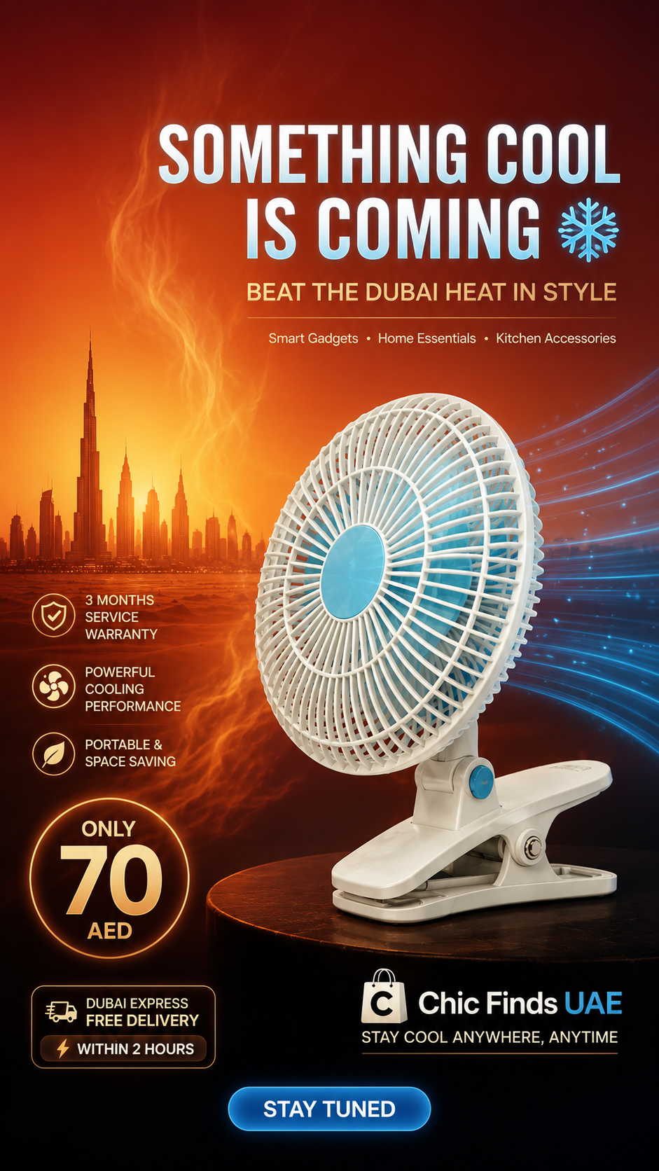 Mini Portable Table Clip Fan