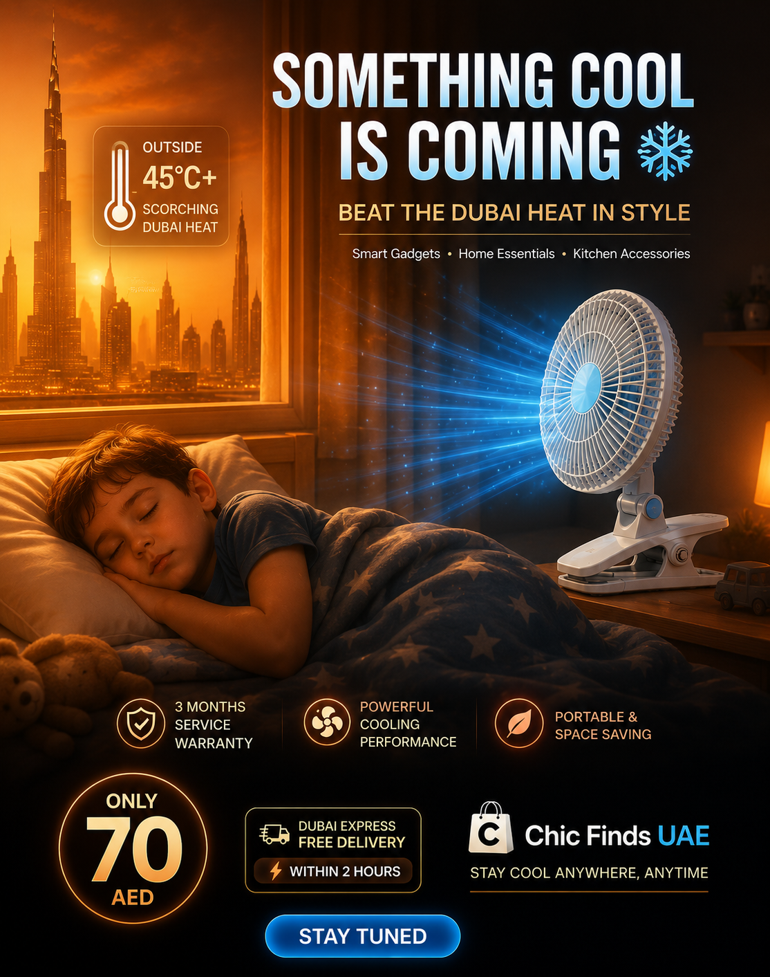 Mini Portable Table Clip Fan