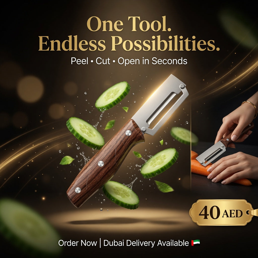 3 in 1 Multifunctional Vegetable And Fruit Peeler With Wooden Handle